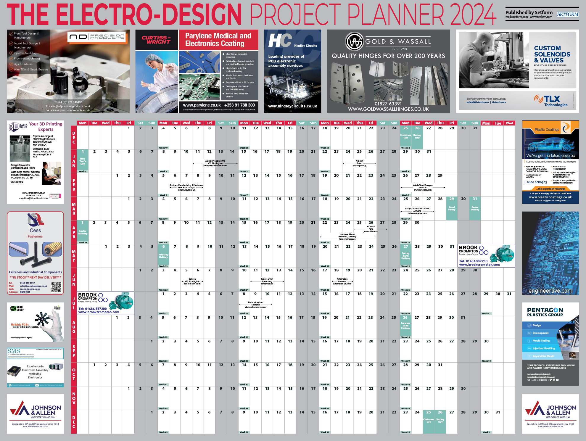 ELECTRO-DESIGN YEAR PLANNER