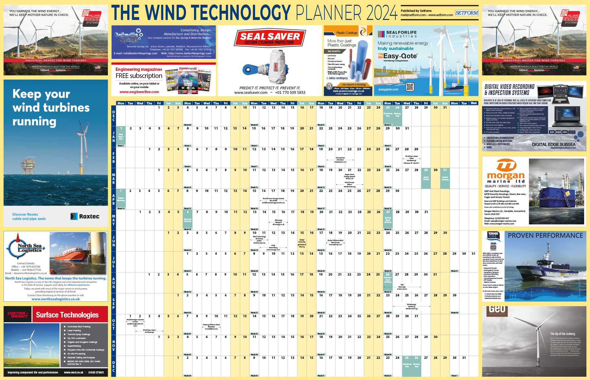 Wind Technology Year Planners